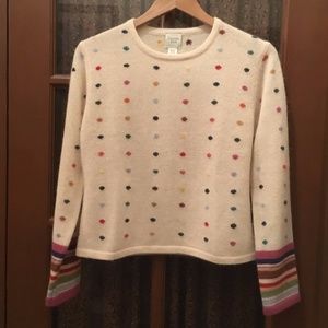 Garnet Hill Polka Dot Sweater
